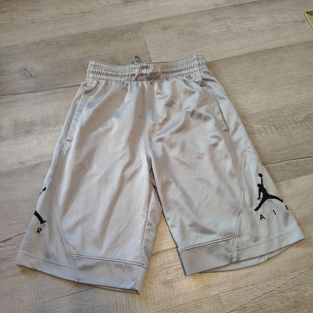 Jordan Dri-FIT Basketball Shorts Grey Jumpman Air Mesh Athletic Mens XS